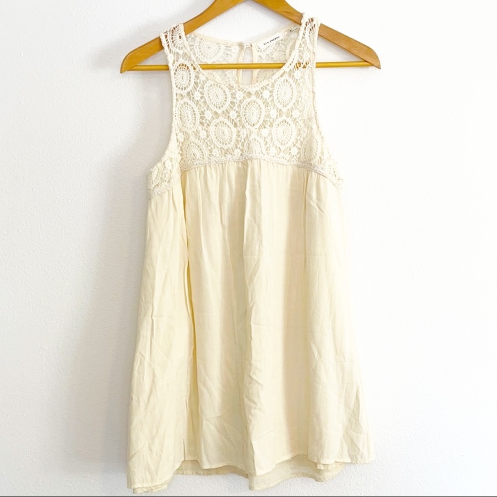 Blu Pepper crochet mini swing dress